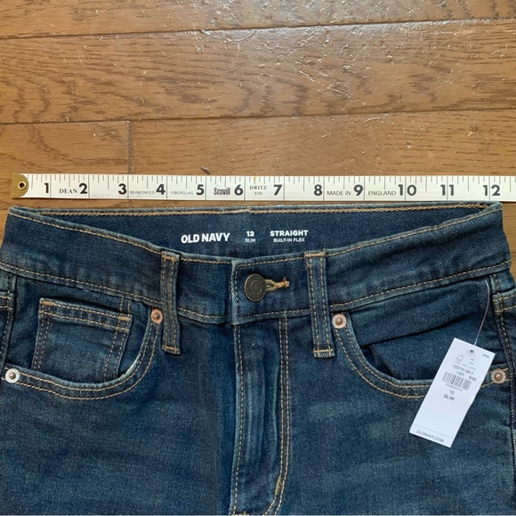 Old Navy Straight Jeans for Boys | 12 Slim | Bay Waves NEW!! - Picture 10 of 12